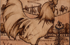 Handsome Rooster Painting Nature Wood Burning Patterns Wood