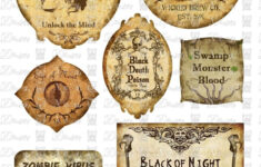 haunted halloween spooky bottle labels ii by xandergraphics halloween Haunted Halloween Spooky Bottle Labels II By XanderGraphics Halloween