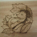 Hedgehog On A Chopping Board Beginner Wood Burning Pyrography