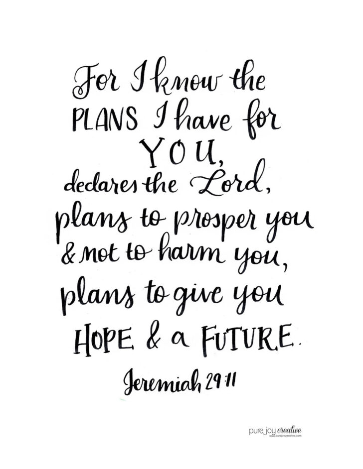 Jeremiah 29 11 Free Printable