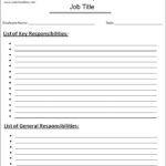 Job Description Template Free Word Templates