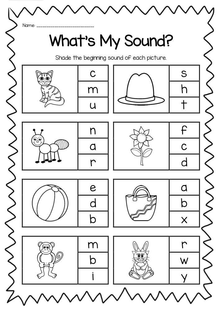 Jolly Phonics Worksheets For Kindergarten Beginning Sounds Printable 