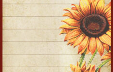 Lilac Lavender Light enchanted Sunflower Free Printable Stationery