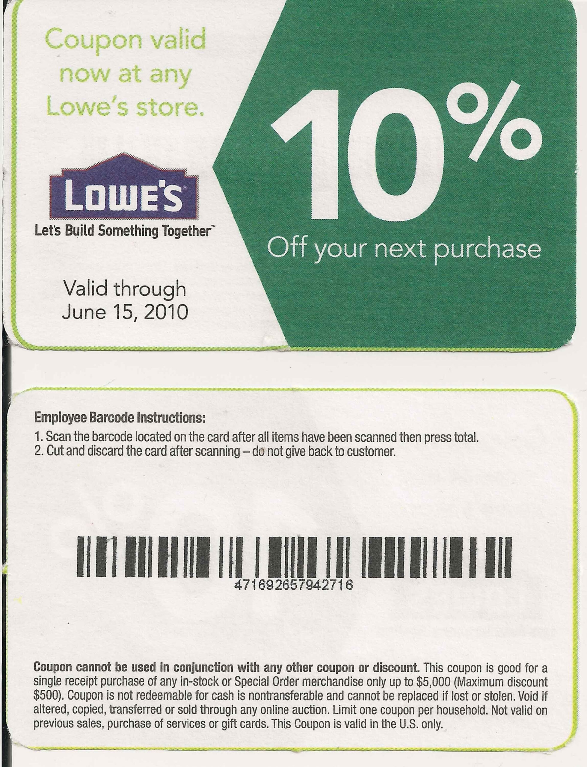 Lowes 20 Off 100 Printable 1Coupon 10 Seconds Delivery In 