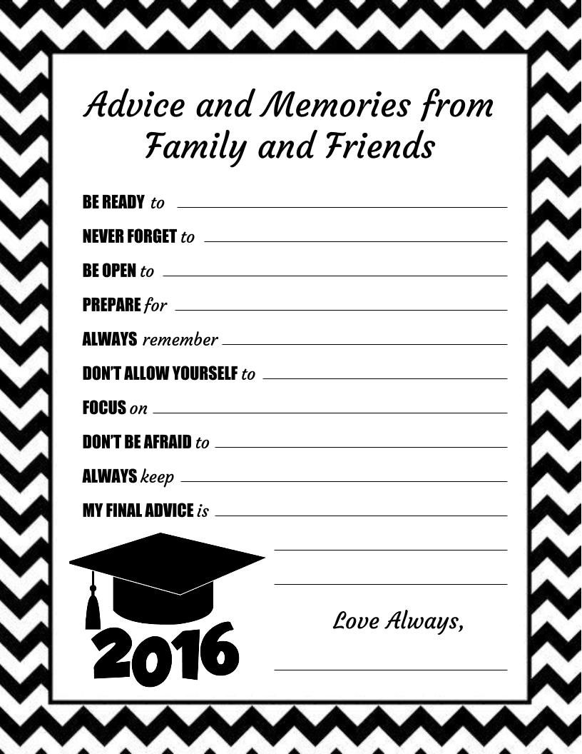 Mackenzie s Advice Cards For High School Graduation Graduation Party 