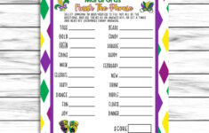 Mardi Gras Party Games Mardi Gras Party Trivia Mardi Gras Etsy