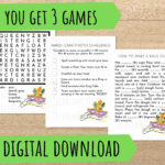 Mardi Gras Printable Party Games Word Search Mad Libs Photo Etsy