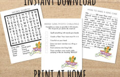 Mardi Gras Printable Party Games Word Search Mad Libs Photo Etsy