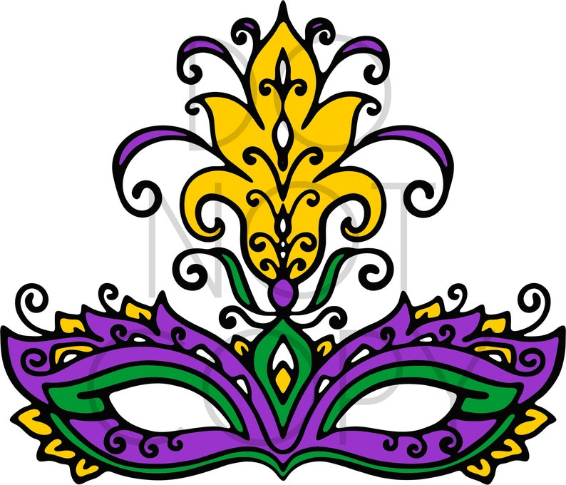 Mardi Gras SVG Color Fill DXF Cut And Print Digital File Etsy