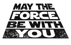 May The Force Be With You Star Wars Darth Vader Print Printable Quote