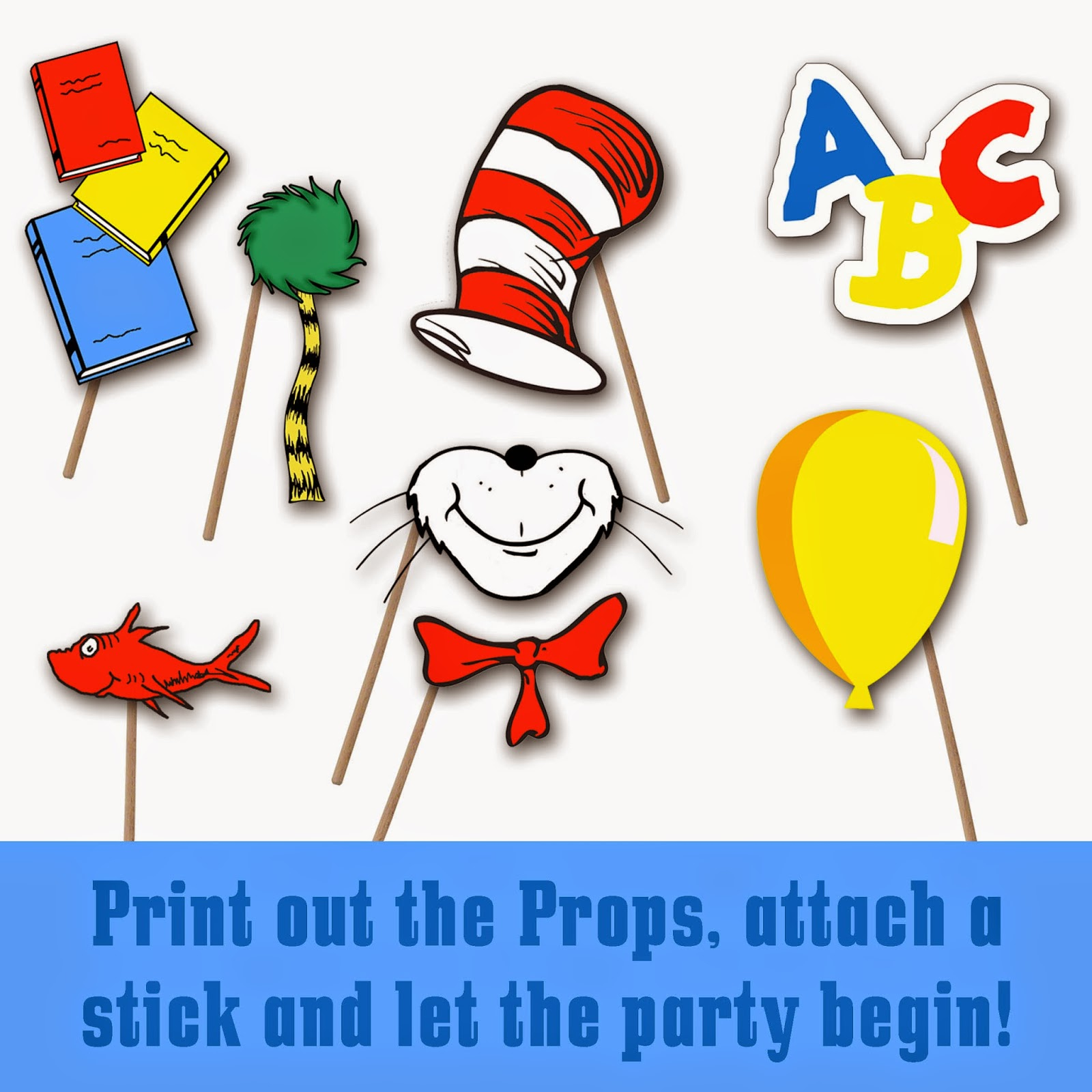 Old Market Corner Dr Seuss Photo Booth Printable Props Gerald Printable