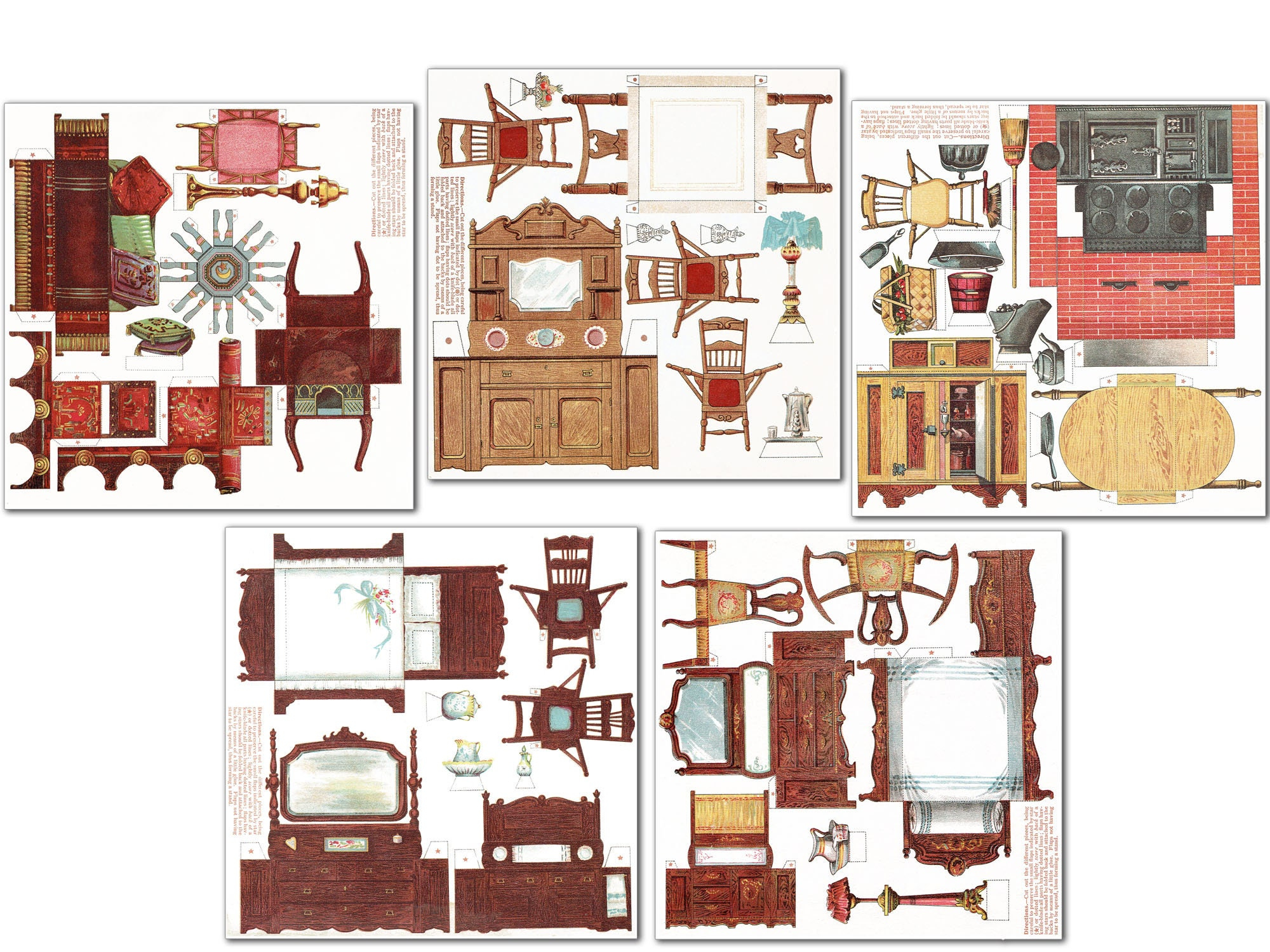 Template Free Printable Dollhouse Furniture Patterns