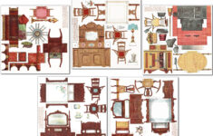 Paper Dollhouse Furniture Paper Doll Printable Digital Etsy