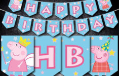 peppa birthday banner peppa pig birthday party printable etsy in 2020 PEPPA BIRTHDAY BANNER Peppa Pig Birthday Party Printable Etsy In 2020