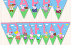 peppa pig birthday banner printable free free printable 7 Peppa Pig Birthday Banner Printable Free Free Printable