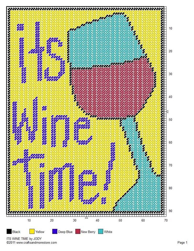 Pin By Carrie Marts On PC Wine Plastic Canvas Patterns Plastic 