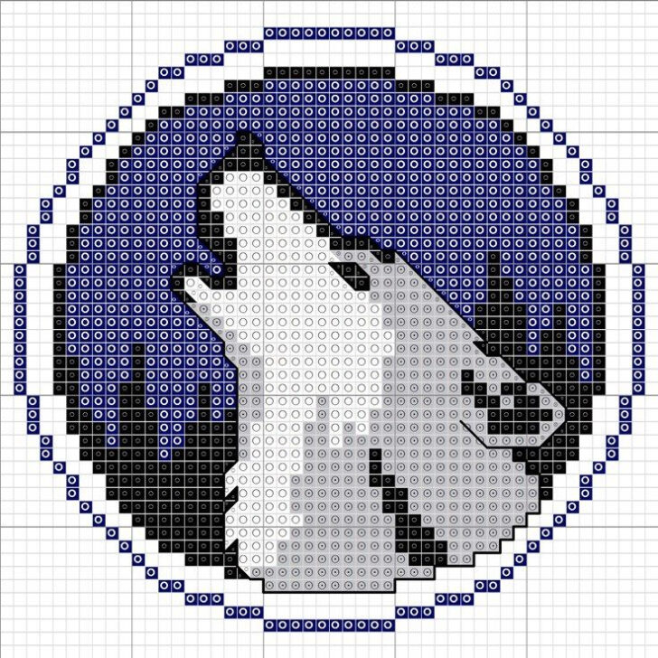 Loom Beaded Wolf Pattern Printable Template