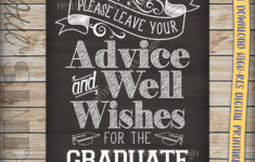 Please Leave Your Advice And Well Wishes For The Graduate Printable