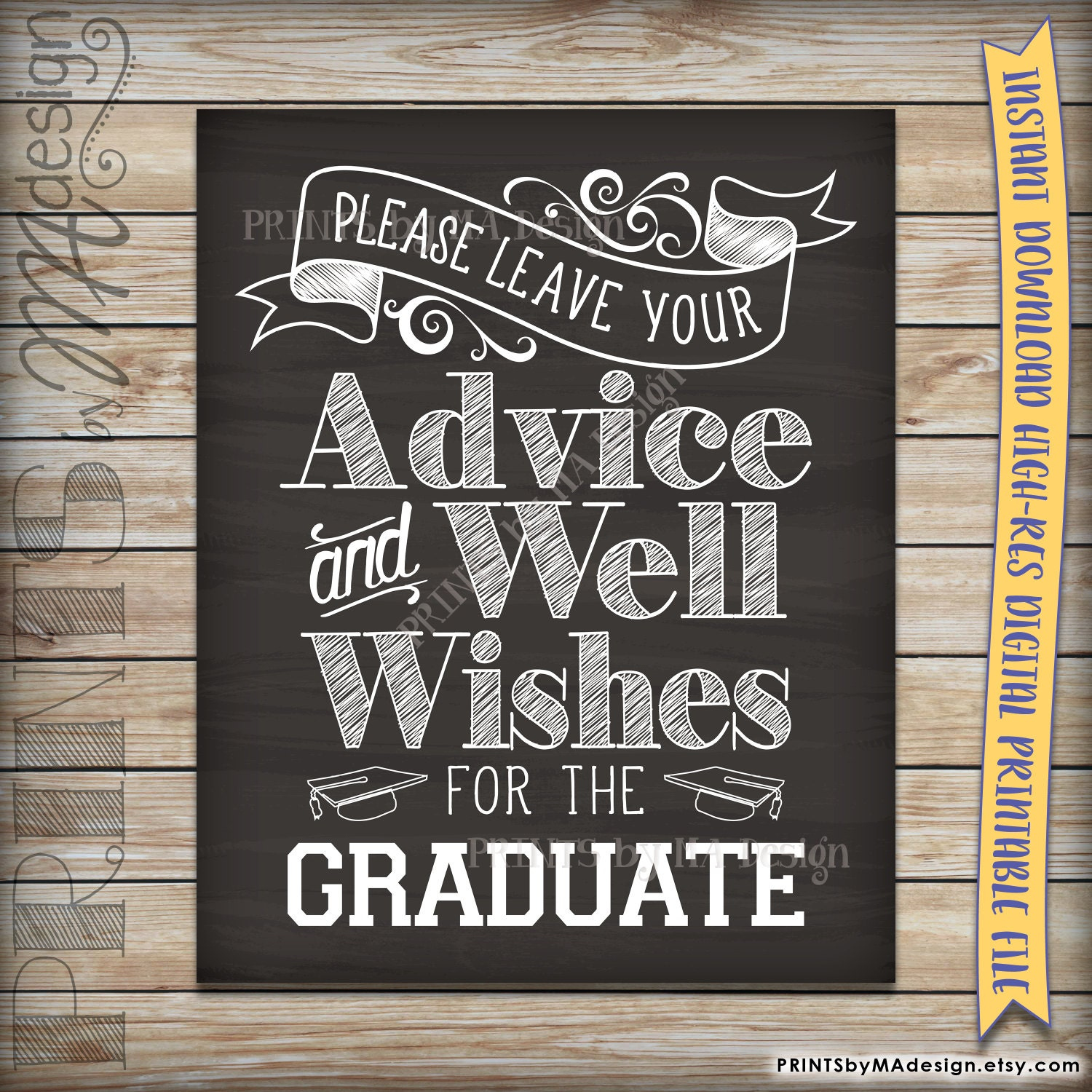 Please Leave Your Advice And Well Wishes For The Graduate Printable 