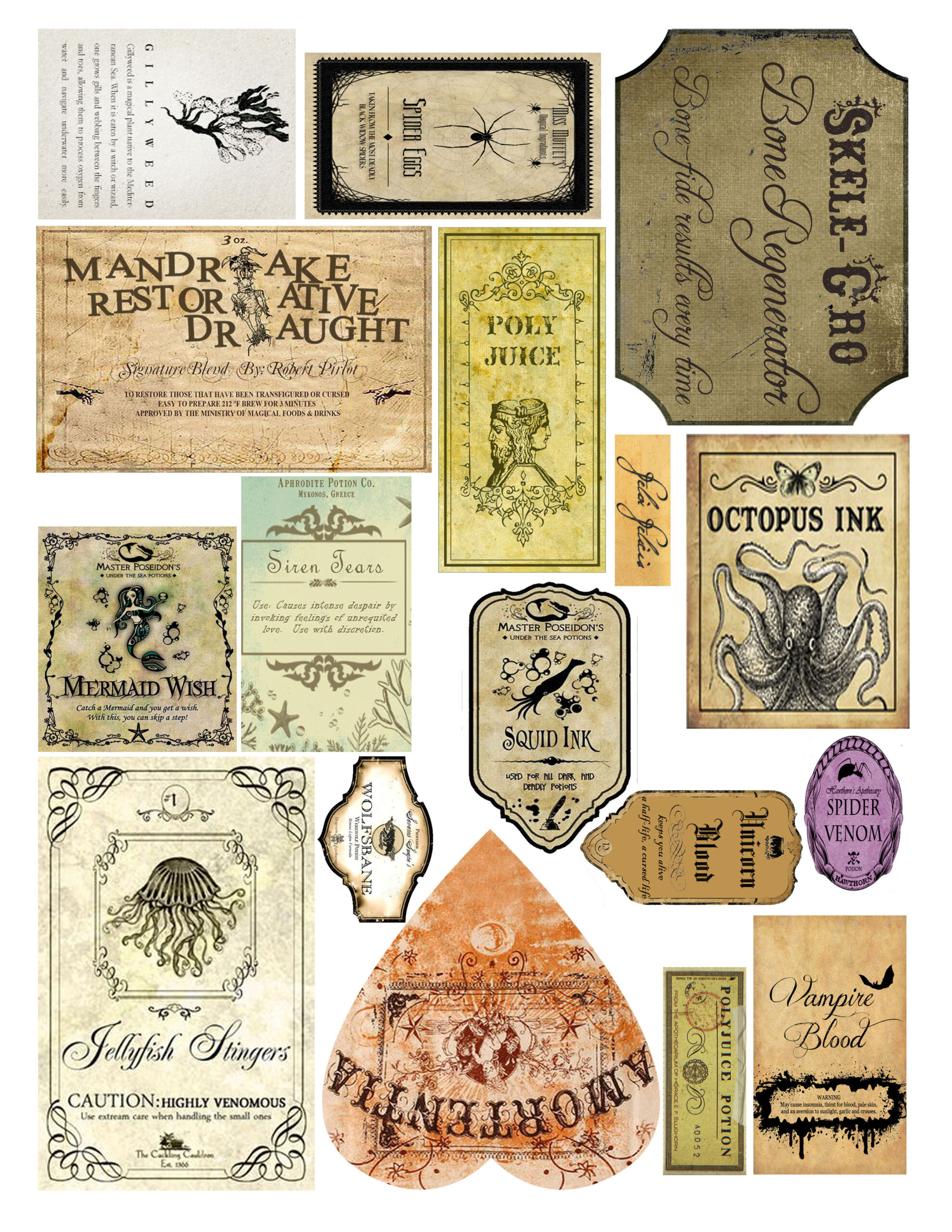 Potion Label Sheet Mysite