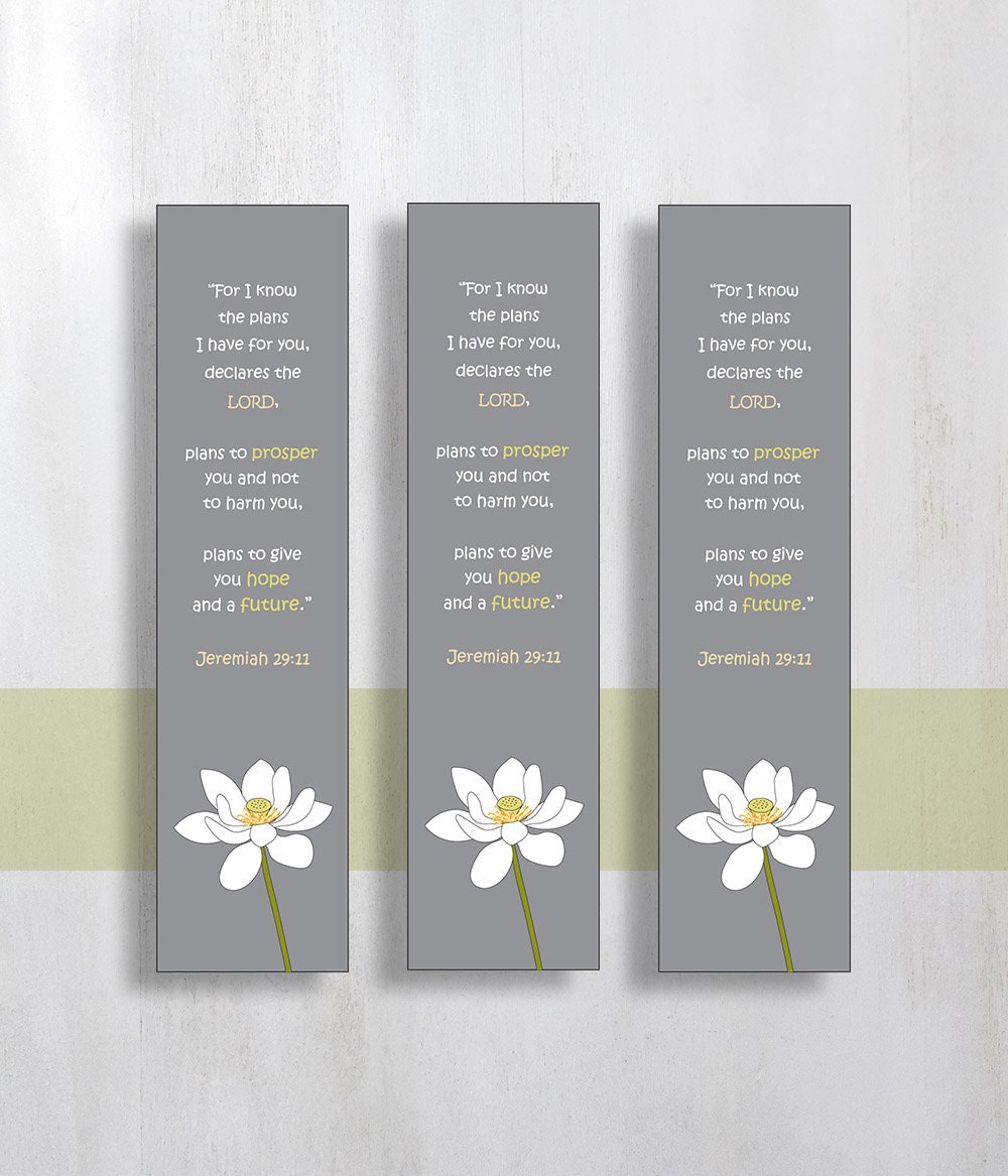 Printable Bookmarks Jeremiah 29 11 For I By StewardPrintableArt