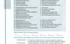 Printable Career Interest Survey For High School Students Free Free