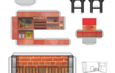 Printable Dollhouse Furniture Templates Modelo De Papel Como Fazer