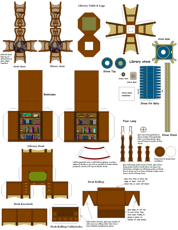 Free Printable Templates For Dollhouse Furniture