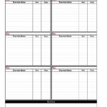 Printable Food And Exercise Log Journal Monthly Calendar Templates