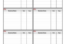 Printable Food And Exercise Log Journal Monthly Calendar Templates
