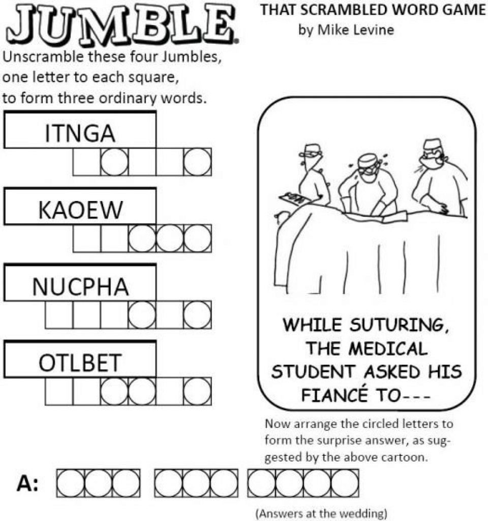 Printable Jumble Puzzles For Adults Printable Crossword Puzzles