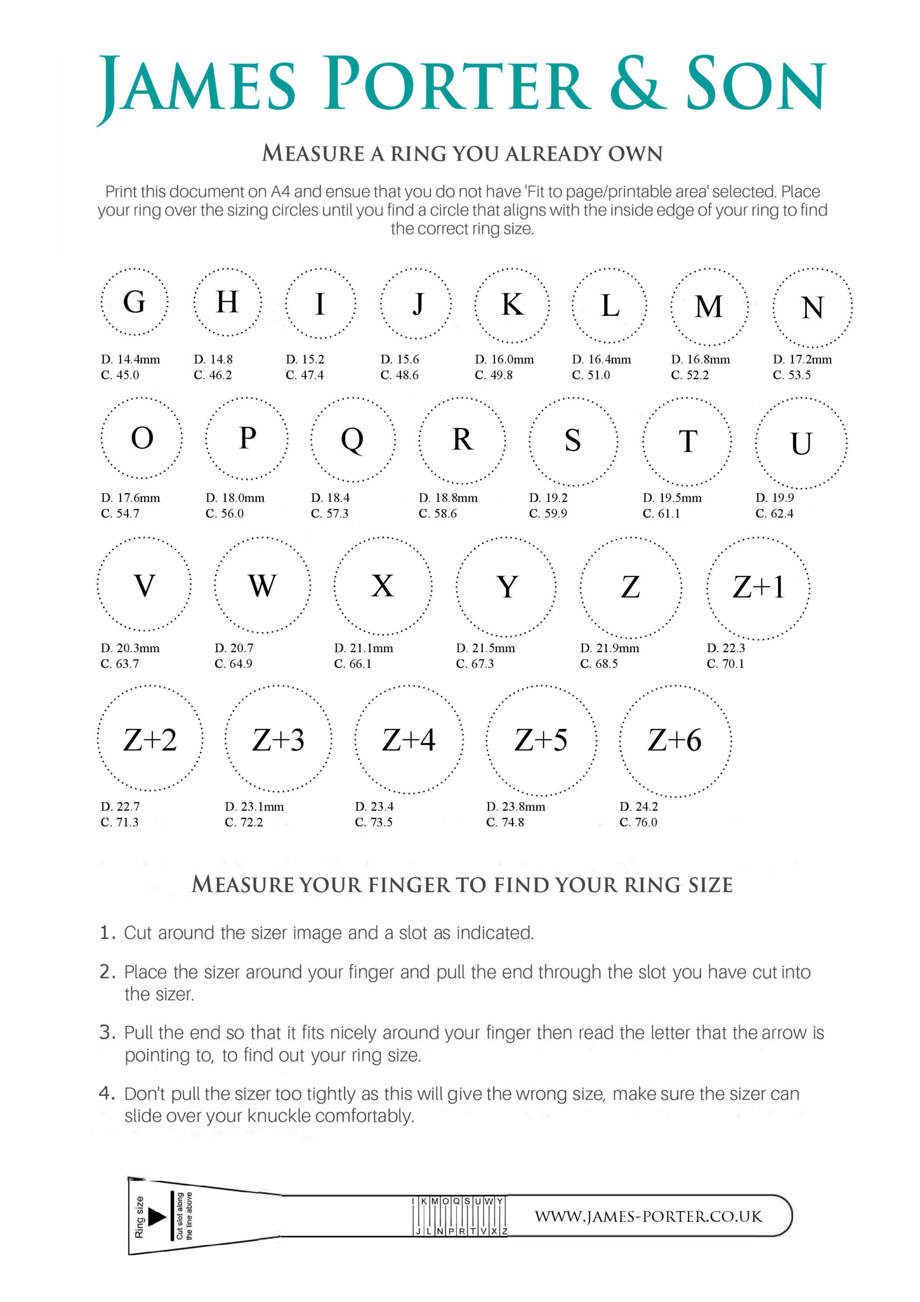 Printable Ring Sizer Mens That Are Gratifying Perkins Website