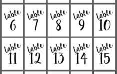 Printable Wedding Table Numbers Table Numbers 1 20 Size 4x6 Etsy