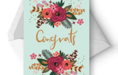 Say Congrats With A Free Printable Wedding Card Wedding