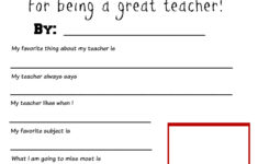 Say Thanks To Teachers With A Fill In Note From Your Child Free