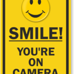 Smile You Re On Camera Sign Video Security Signs SKU K 8382