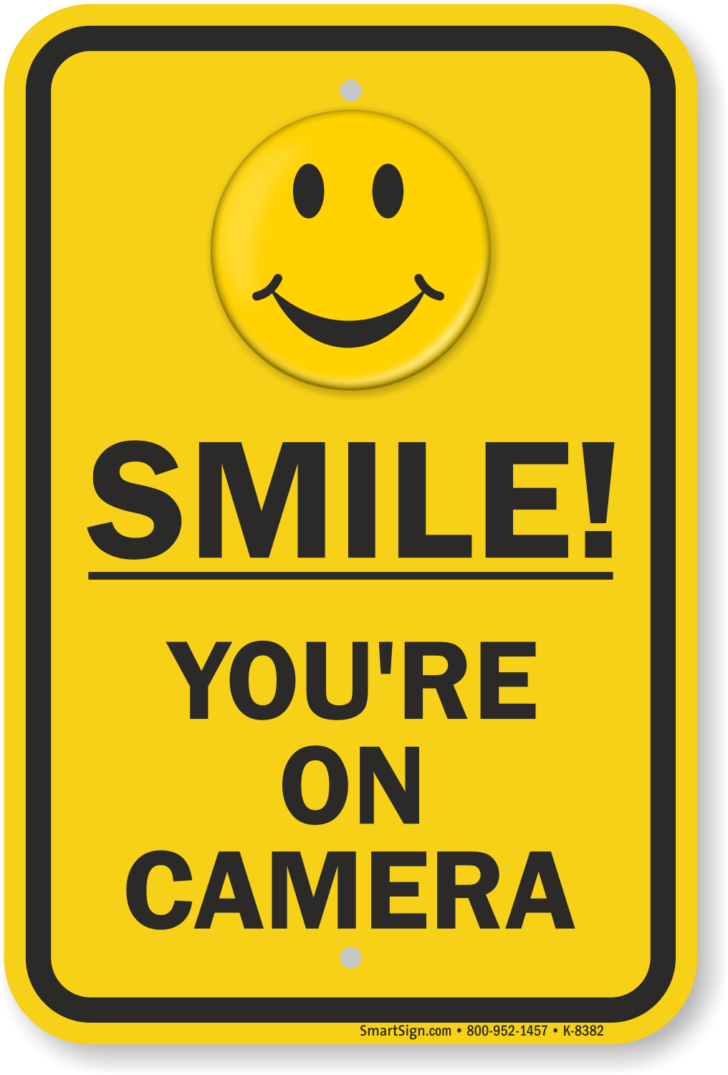 Free Printable Smile Your On-Camera Sign