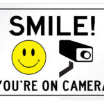 Smile You Re On Camera Video Surveillance Sign Retro Tin Poster 12 X 6