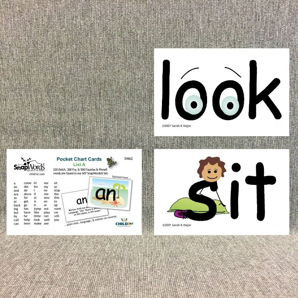 Snapwords Teaching Cards Free Printable