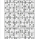 Sudoku Printable 6 Per Page Sudoku Printable Sudoku Sudoku Puzzles