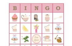 Tea Party Bingo 30 Printable Bingo Game Cards For Girls Birthday