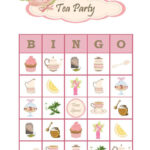 Tea Party Bingo 30 Printable Bingo Game Cards For Girls Birthday