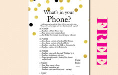 The Best What s In Your Phone Game Free Printable Derrick Website
