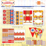 Vintage Carnival Circus Printable Birthday Party Package