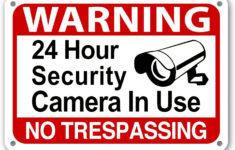 Warning Security Property 24 Hour Video Surveillance CCTV Cameras Sign