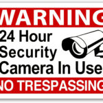 Warning Security Property 24 Hour Video Surveillance CCTV Cameras Sign