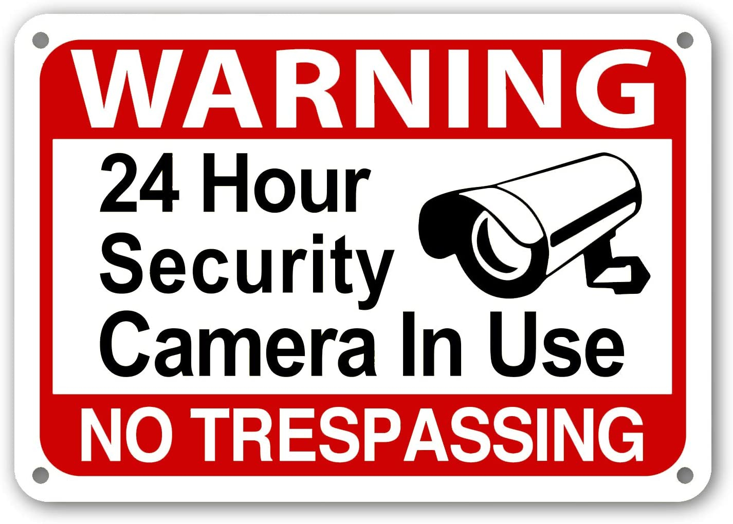 Warning Security Property 24 Hour Video Surveillance CCTV Cameras Sign 