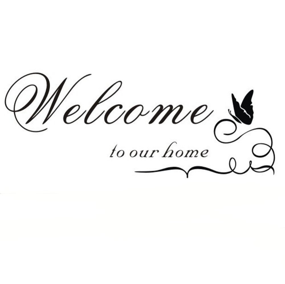 Welcome To Our Home Wall Quote Sticker Decal Mural Stencil Vinyl Print 