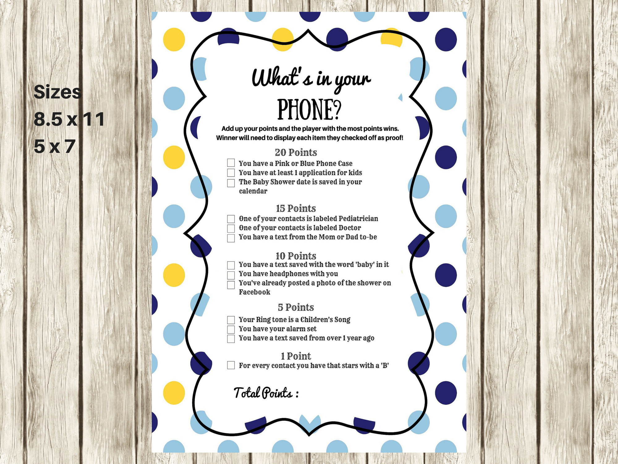 What s In Your Cellphone Game Magical Printable