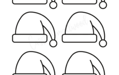 17 Cute Winter Hat Templates And Coloring Pages - Cassie Smallwood for Small Printable Santa Hats